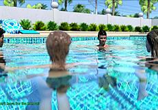 wife and stepmother play erotic game together!