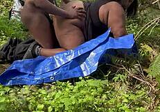 sexy bbw remi gets pounded by big black cock in forest