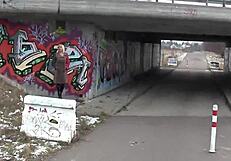 Hot blonde milf picked up on street and fucked hard at home