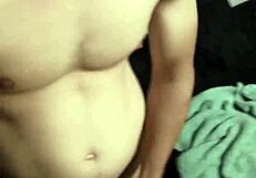 venezuelan young guy strokes his big monster cock with intense pleasure