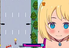 Riding to Bounce City Pornplay Hentai Sex Game Ep 1 Exhibitionist Girl Riding Dildo on Her Bike