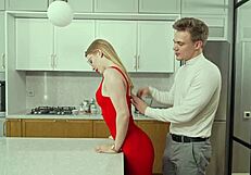 hey, my stepsister just hopped on my big cock again on the parents' couch