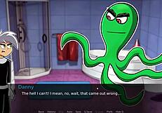 Having Fun in Shower at Amity Park