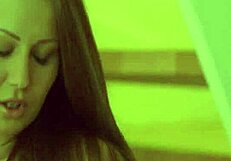 stunning teen beauty masturbates with huge dildo