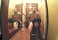 Intense Fucking Fat Amateur Between Walls With Big Ass Cumshot