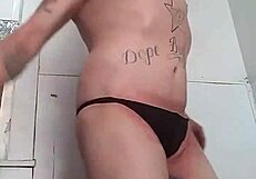 shemale slut natalie sin performs solo show