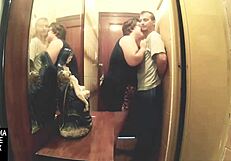 Intense Fucking Fat Amateur Between Walls With Big Ass Cumshot