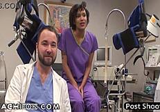 पेशेंट जैकी बेन्स को हॉस्पिटल चेकअप में हित्ताची वांड से जबरदस्त ऑर्गेज्म