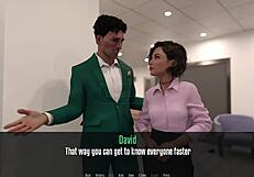 anita's internship at the office in anime style