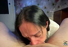 give me that home blowjob, skinny whore, riding and cumshot