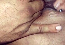 Sexy latina wife masturbates her fat pussy until wet