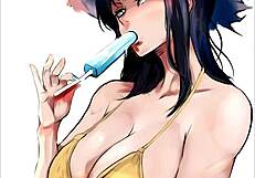 Nico Robin delivers French jerk off instructions with seductive European accent