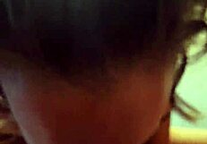 real wife gives suggestive blowjob to big cock