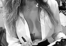 Hey, hot secretary here waiting for your naughty instructions, boss!