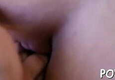 Adorable teen 18+ wench loves sucking big dongs in rough fucking