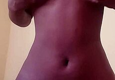 Curvy ebony guy swallows monster cocks in solo gangbang 😈