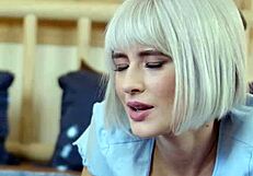 Vertical View Kyler Quinn Blonde 3some Cumshot Deepthroat