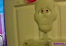 Step Sister Swallows For Daddy Fun!