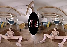 Virtual taboo - legs spread wide for masturbation.