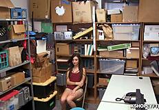 jade amber strips and blows the lp officer's big cock