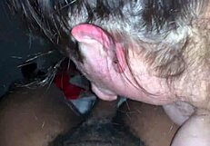 a white bbw performs deepthroat sucking