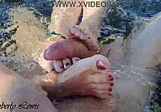 Can't Resist Wet Step Sisters in Outdoor Bathtub Threesome