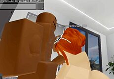 I am a robloxian redhead slutty snowbunny taking care of my daddy in doggystyle with his monster cock