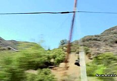 couple gets wild with anal fucking in the backyard!