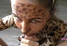 cute teen sucks husbands huge cock in pov