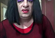 bisexual crossdresser shyly fills himself up in homemade video part 1