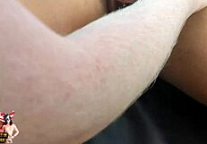 Two Beautiful Lesbians Kiss and Lick on Balcony Sunday