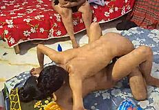 Amazing girls fuck hot boy with big cock!