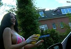German carwash girls - alisha sweet with erotic handjobs