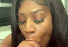 sucking my crush’s huge dick turned into a wild ebony sex night