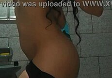 i fuck myself with a dildo in the bathroom