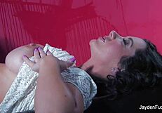 Jayden Jaymes Masturbates Oily Big Tits and Pussy Solo