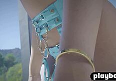 Blonde Teen 18+ Allie Nicole Undresses in Striptease, Showing Big Tits and Ass for Passionate Solo Posing.