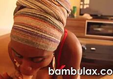 real african ebony teen blowjob cum in mouth