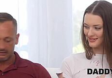 Cheating Long-Legged Girlfriend Seduces Older Man in American Tale