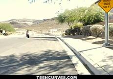 Indica Flower in provocative bikini bent over for doggystyle fucking by pool guy?