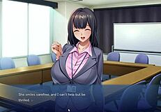 Do you like having sex with your colleague in this hentai game?