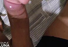 Making the skinny slut's mouth turn into a pussy for big cock cumshot