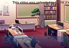 Do you like having sex with your colleague in this hentai game?