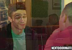 Is this straight jock ready for his first gay blowjob?