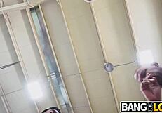 Chloe Temple takes three cocks in deepthroat and cumshot group action