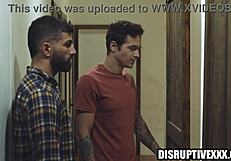 Hot guy gets bareback rimjob and anal from ex-con adam ramzi