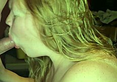 Man, she pushed me against the garage wall to deepthroat my huge cock! 😍