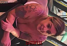 Blonde milf with tattoo enjoys doggystyle assfucking outdoors