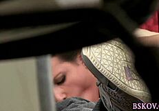 Casey calvert receives facial in heels and shoes