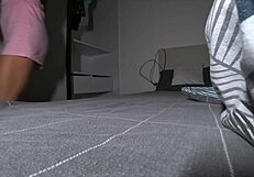 wife and friend fuck on our bed